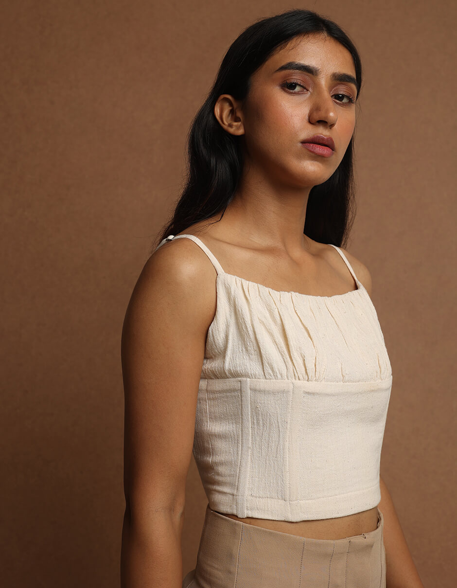 Antara - Peony - Kala cotton Corset (3) Antara - Peony - Kala cotton Corset