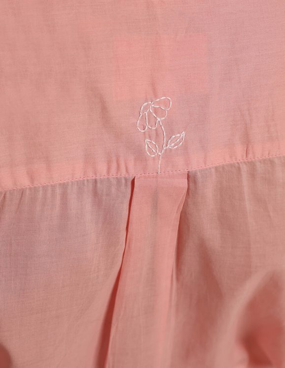 Reepeat - Ash pink collared full sleeve shirt